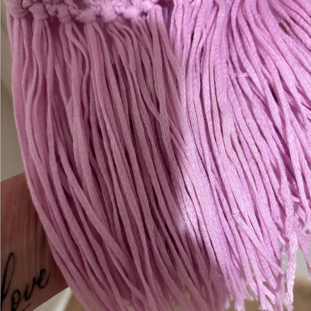 Dreamers by Debut granny Crochet Open-Front Fringe Cardigan Sweater - Multicolor - Picture 6 of 6